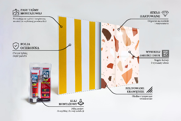 Spatscherm keuken glas Terrazzo Terrazzosteen
