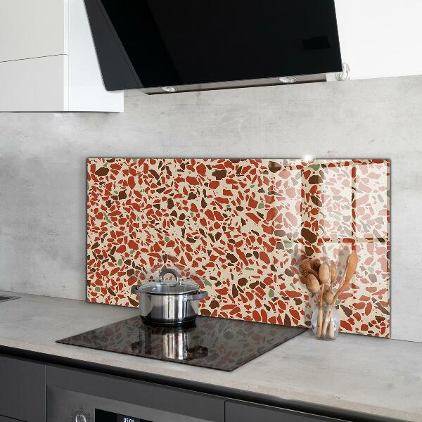 Keuken achterwand glas Terrazzo stenen structuur