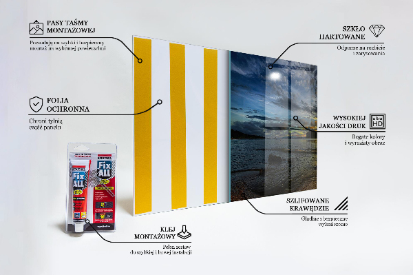 Spatscherm keuken glas Zonsondergang boven de zee