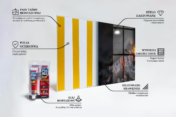 Spatscherm keuken glas Brandend vreugdevuur