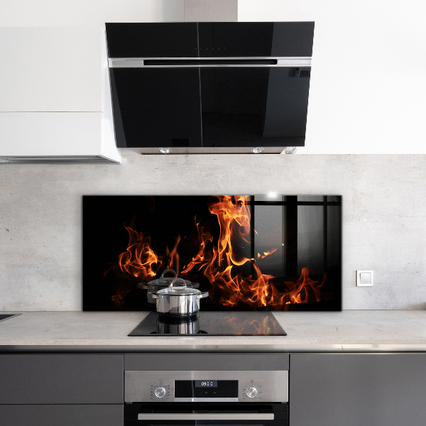 Achterwand keuken Vlammende kampvuur