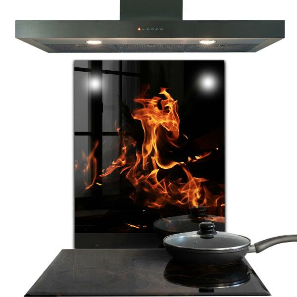 Achterwand keuken Vlammende kampvuur
