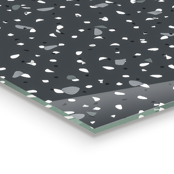 Achterwand keuken Terrazzo steenstructuur