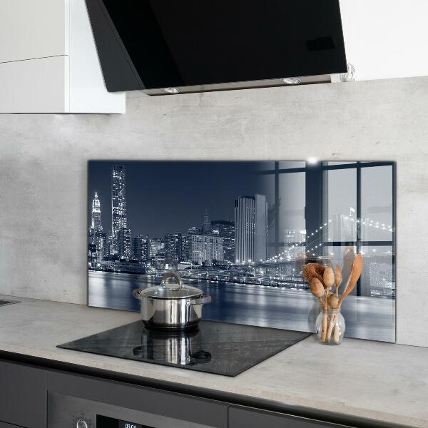 Keuken achterwand glas Brooklyn Bridge Manhattan
