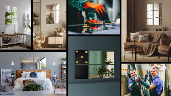 Spiegel tegels 6 st 16x16 cm