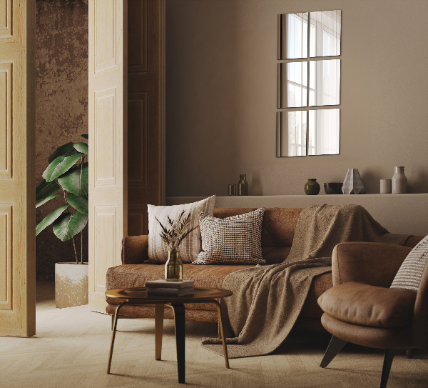 Plakspiegel tegels 6 st 30x16 cm