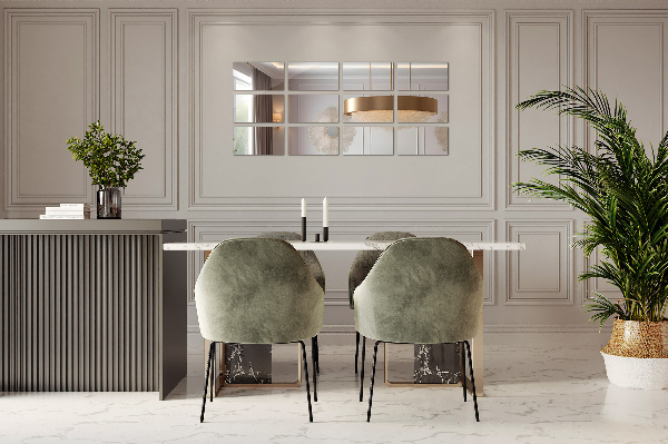 Zelfklevende spiegeltegels 6 st 30x20 cm