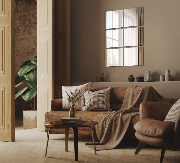 Tegelspiegel 6 st 30x30 cm