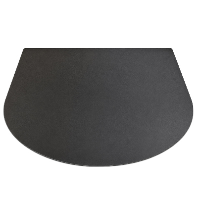 Halfronde metalen barbecue onderlegger 80x90 cm