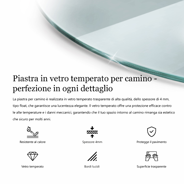 Vloerplaat voor kachel fi50 cm