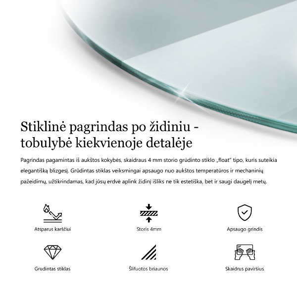 Vloerplaat voor kachel fi70 cm