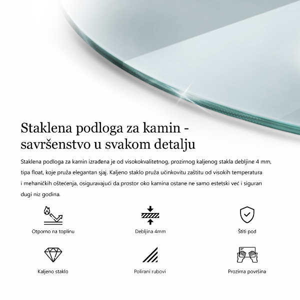 Vloerplaat voor kachel fi70 cm