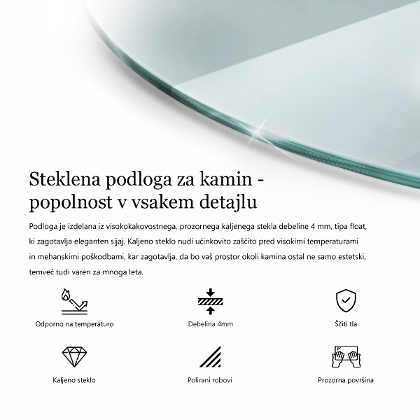 Vloerplaat voor kachel fi80 cm