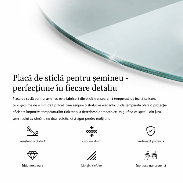 Vloerplaat voor kachel fi80 cm