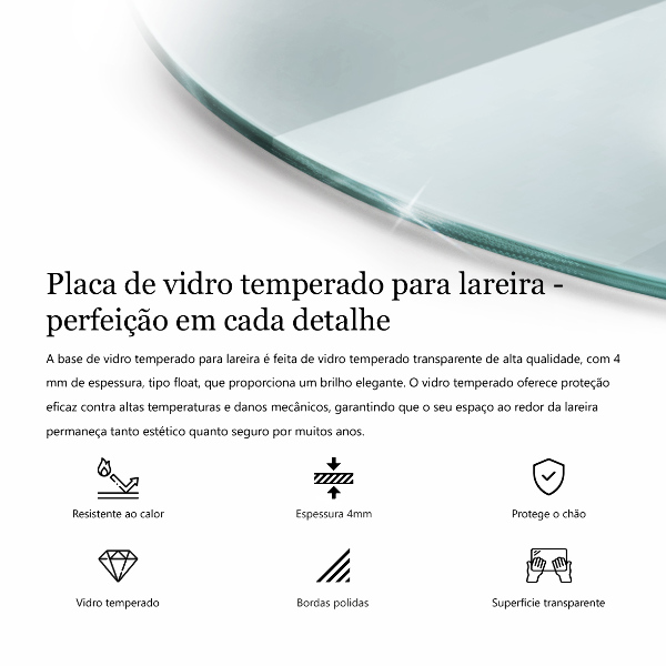 Vloerplaat voor kachel fi90 cm