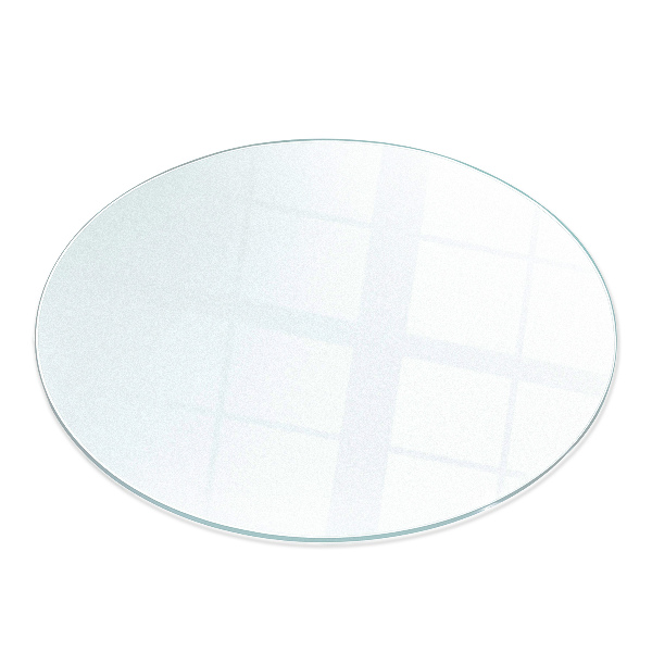 Ronde semitransparante plaat voor onder kachel fi80 cm