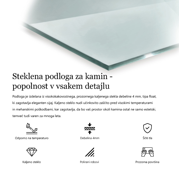 Vloerplaat voor houtkachel 120x80 cm