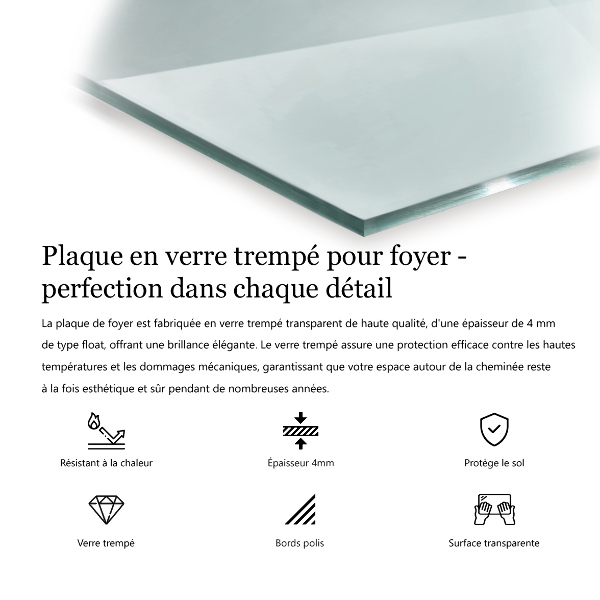 Vloerplaat voor houtkachel 60x40 cm