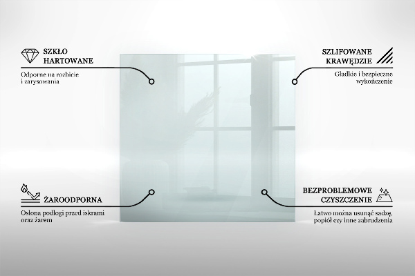 Vloerplaat voor houtkachel 60x40 cm