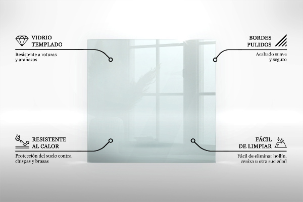 Vloerplaat voor houtkachel 80x60 cm
