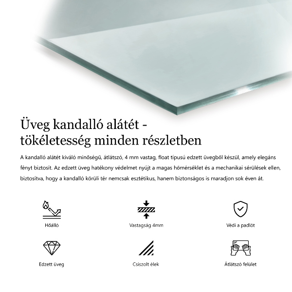 Vloerplaat voor houtkachel 80x60 cm