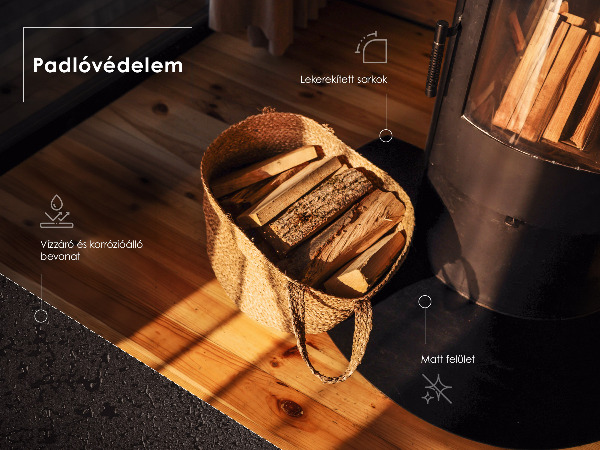 Kachel vloerplaat uit zwart staal 100x80 cm