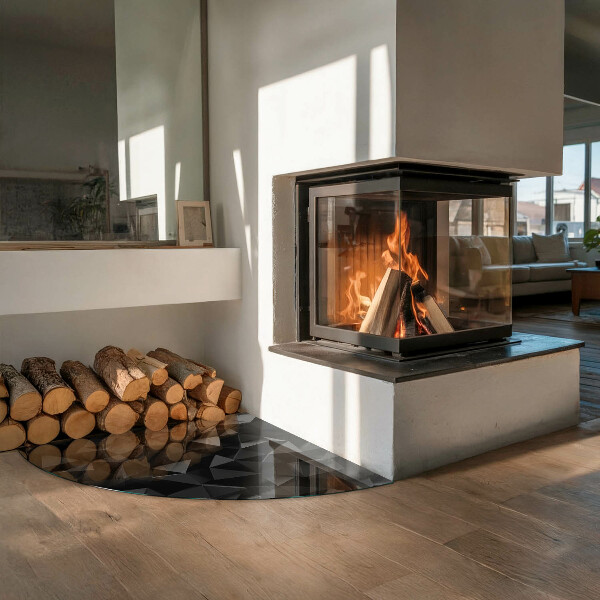 Vloerplaat openhaard Driedimensionale geometrie