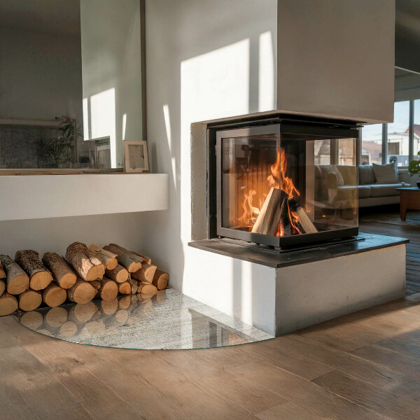 Vloerplaat openhaard Lichte houtstructuur