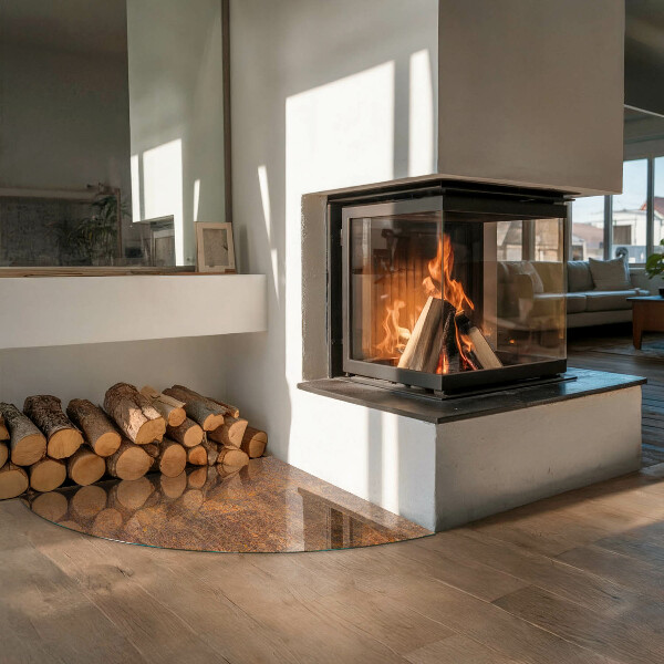 Vloerplaat openhaard Roesttextuur op metaal