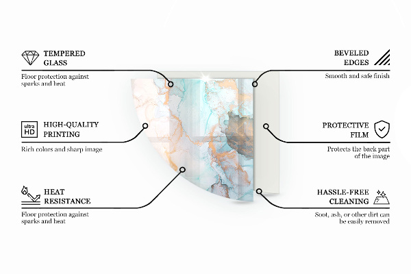 Plaat voor onder kachel Abstract textuurpatroon