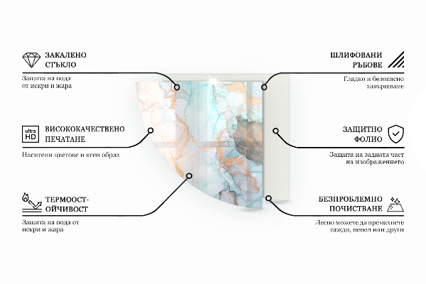 Plaat voor onder kachel Abstract textuurpatroon