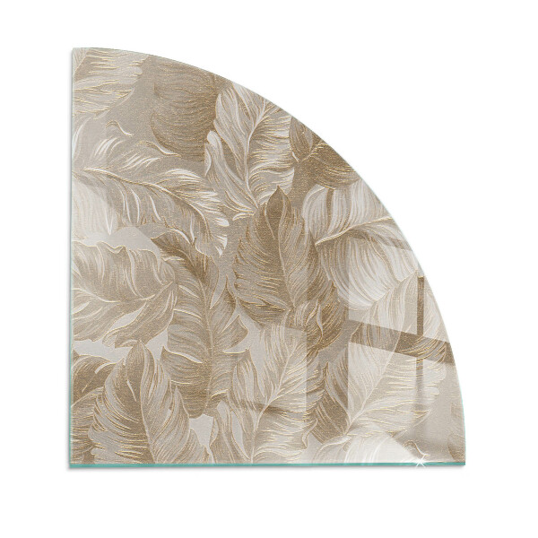 Plaat voor onder kachel Bladeren in subtiele patronen
