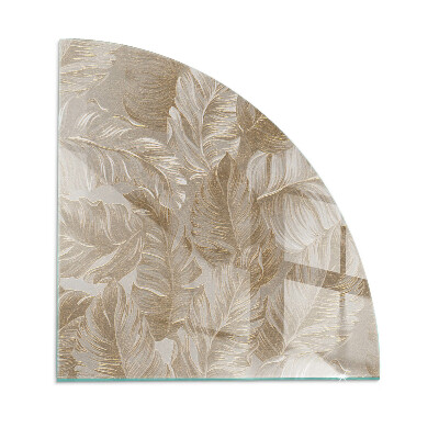Plaat voor onder kachel Bladeren in subtiele patronen