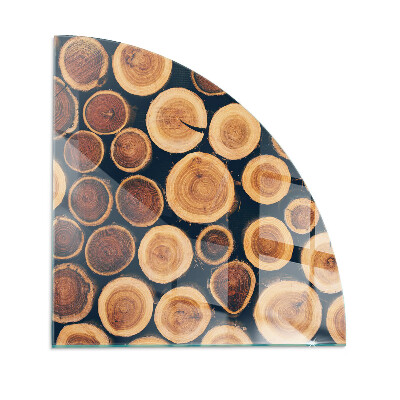 Vloerplaat voor houtkachel Doos met gesneden hout