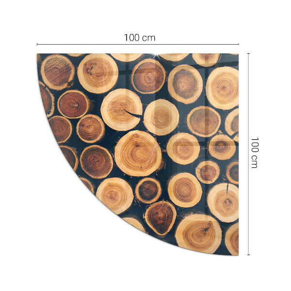 Vloerplaat voor houtkachel Doos met gesneden hout