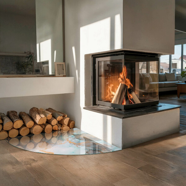 Vloerplaat openhaard Abstract vloeibaar patroon