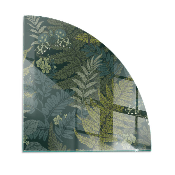 Vloerplaat voor houtkachel Plantenmotieven met vlinders