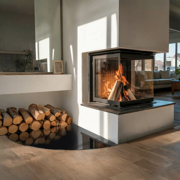 Vloerplaat openhaard Kleur Zwart