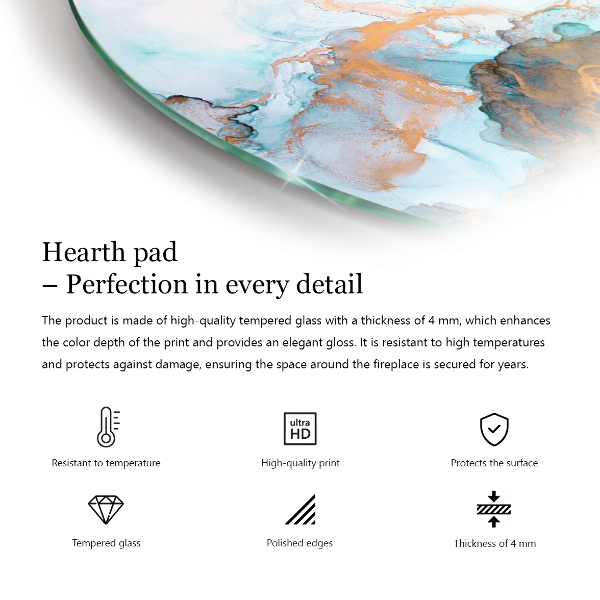 Plaat voor onder kachel Kleur Lichtbruin