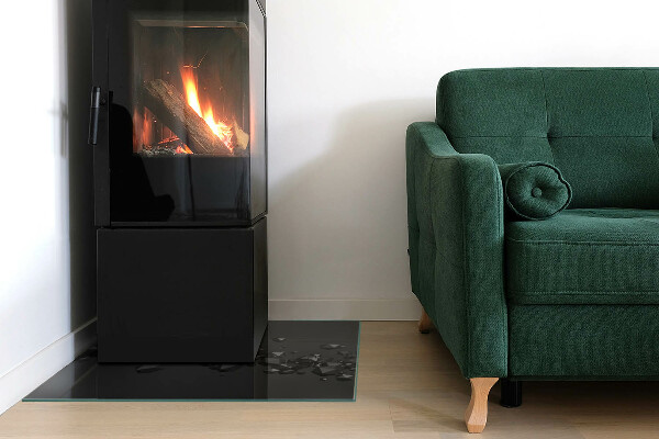 Vierkante vloerplaat voor houtkachel Abstracte wolk van vaste stoffen