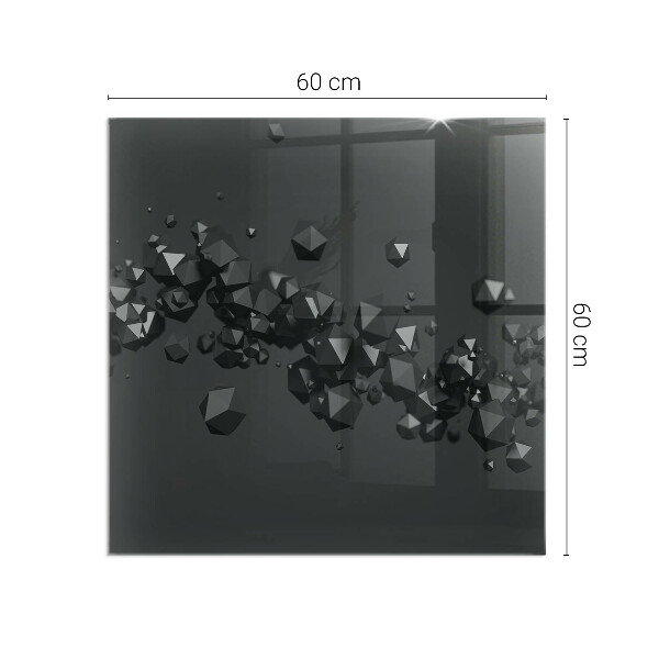 Vierkante vloerplaat voor houtkachel Abstracte wolk van vaste stoffen