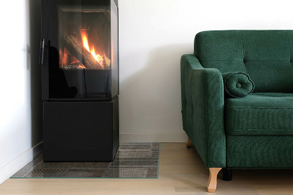 Vierkante vloerplaat voor houtkachel Geperforeerd plaatpatroon