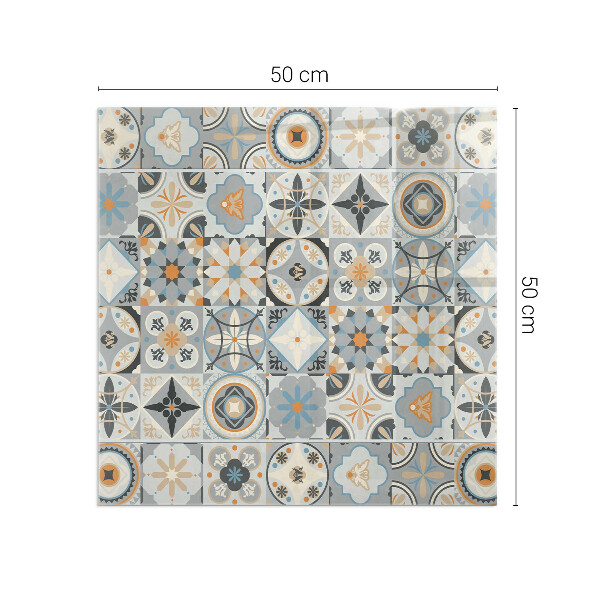 Vierkante vloerplaat voor kachel Mozaïekpatronen in tegels