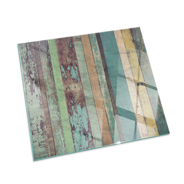 Vierkante vloerplaat voor houtkachel Planken in verschillende tinten