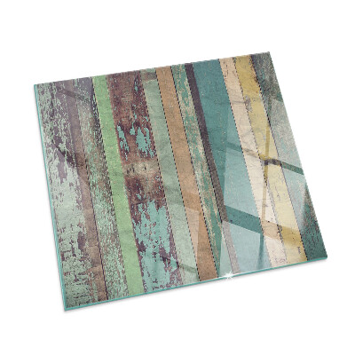 Vierkante vloerplaat voor houtkachel Planken in verschillende tinten