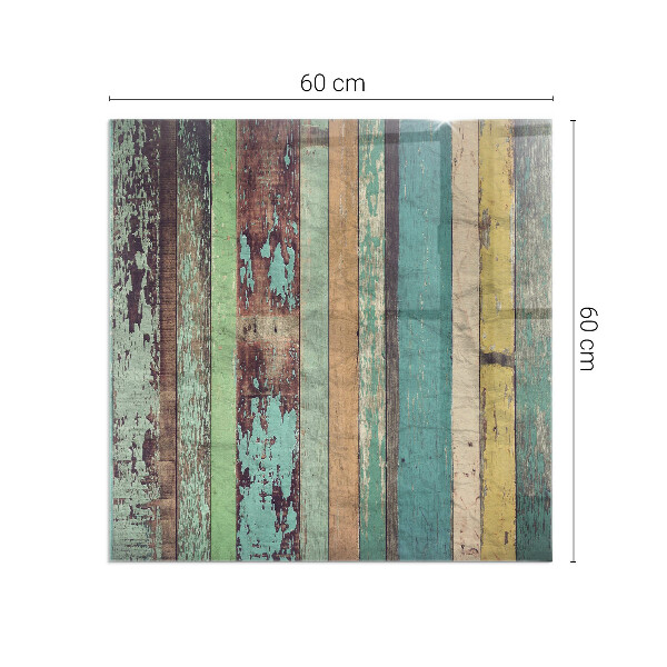 Vierkante vloerplaat voor houtkachel Planken in verschillende tinten