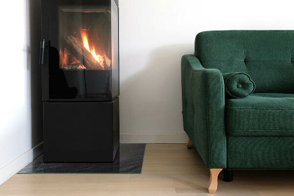 Vierkante vloerplaat voor kachel Steenoppervlaktetextuur