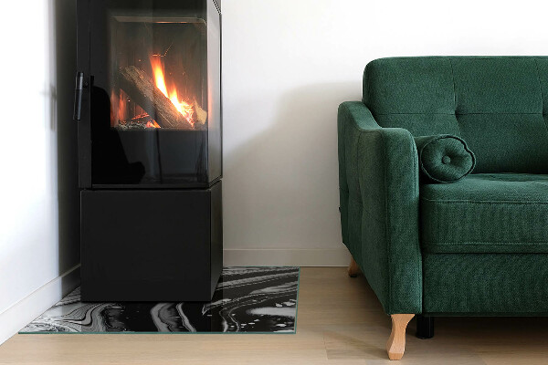 Vierkante vloerplaat voor kachel Abstracte golven en lijnen