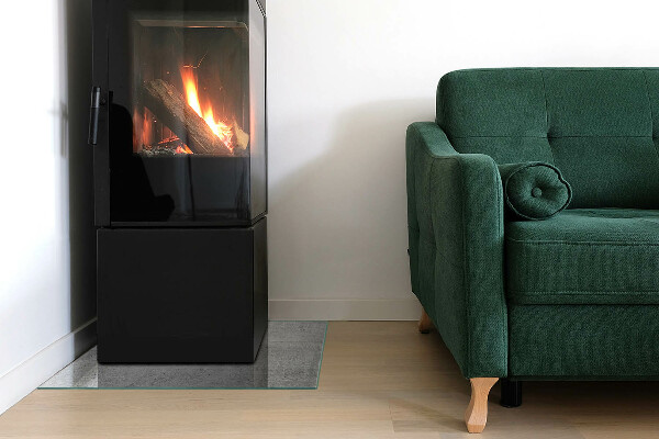 Vierkante vloerplaat voor houtkachel Ruwe betontextuur