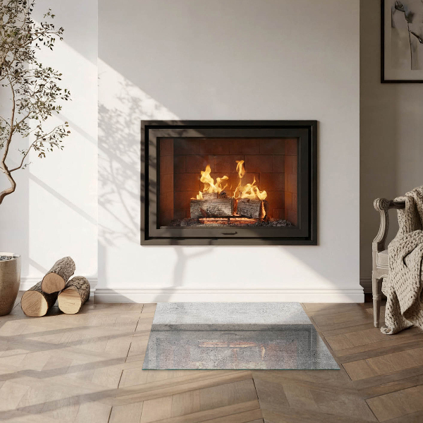 Vierkante vloerplaat voor houtkachel Ruwe betontextuur